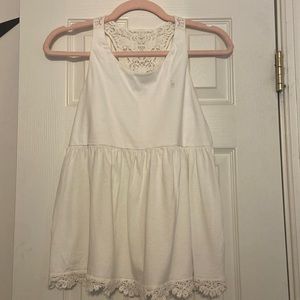 Polo Ralph Lauren Kids white tank top lace back; size XL